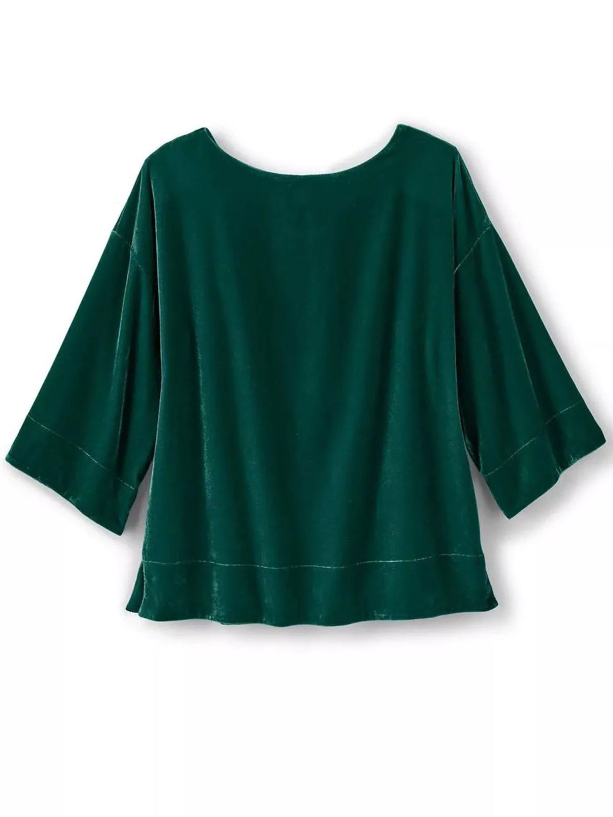 Velvet boat-neck top