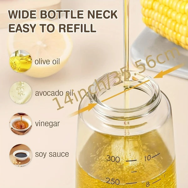 Glass oil and vinegar dispenser