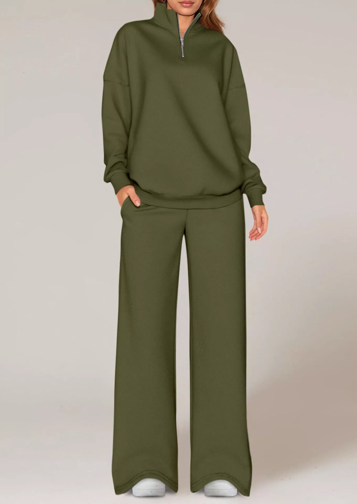 Half-zip sweatshirt set