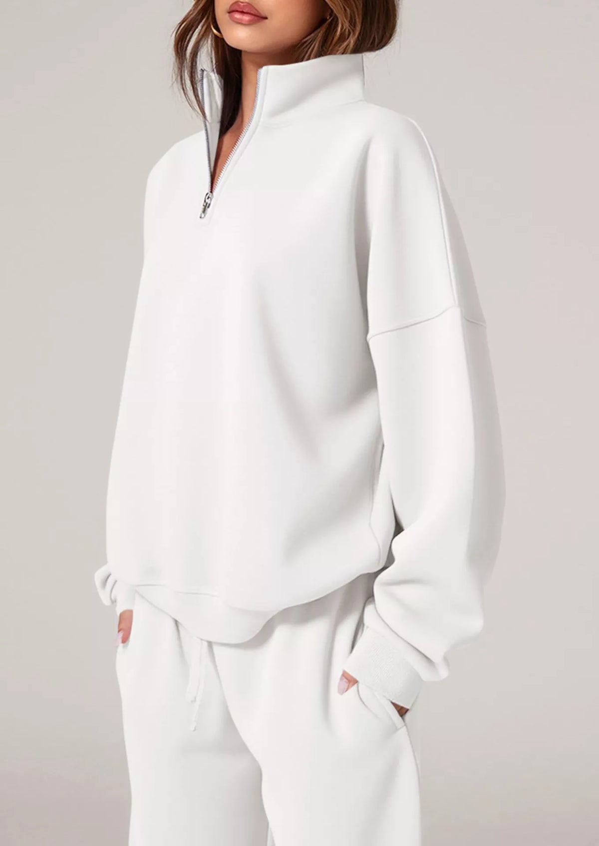Half-zip sweatshirt set