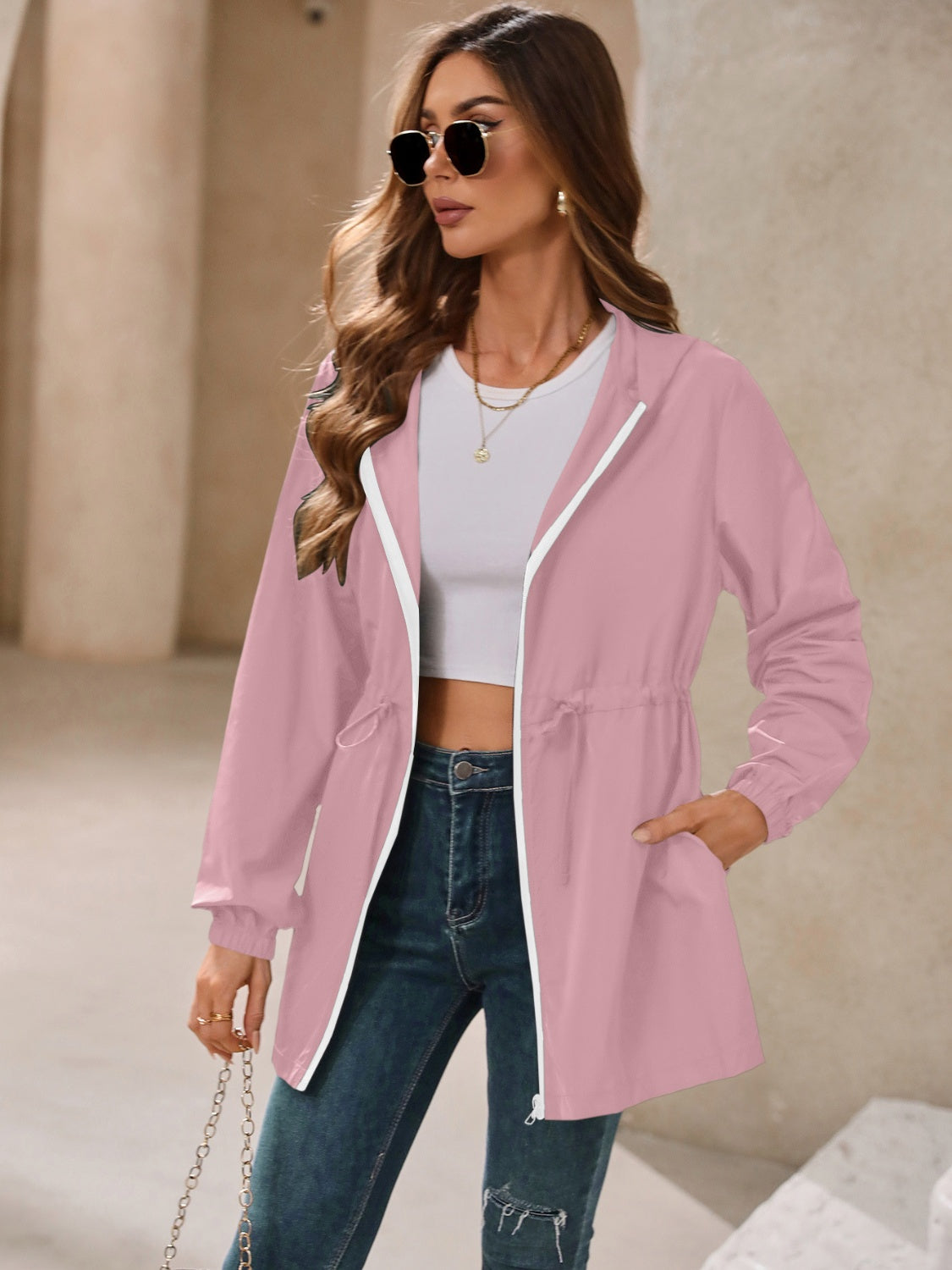 Hooded zip jacket