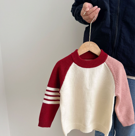 Kids' striped knit sweater