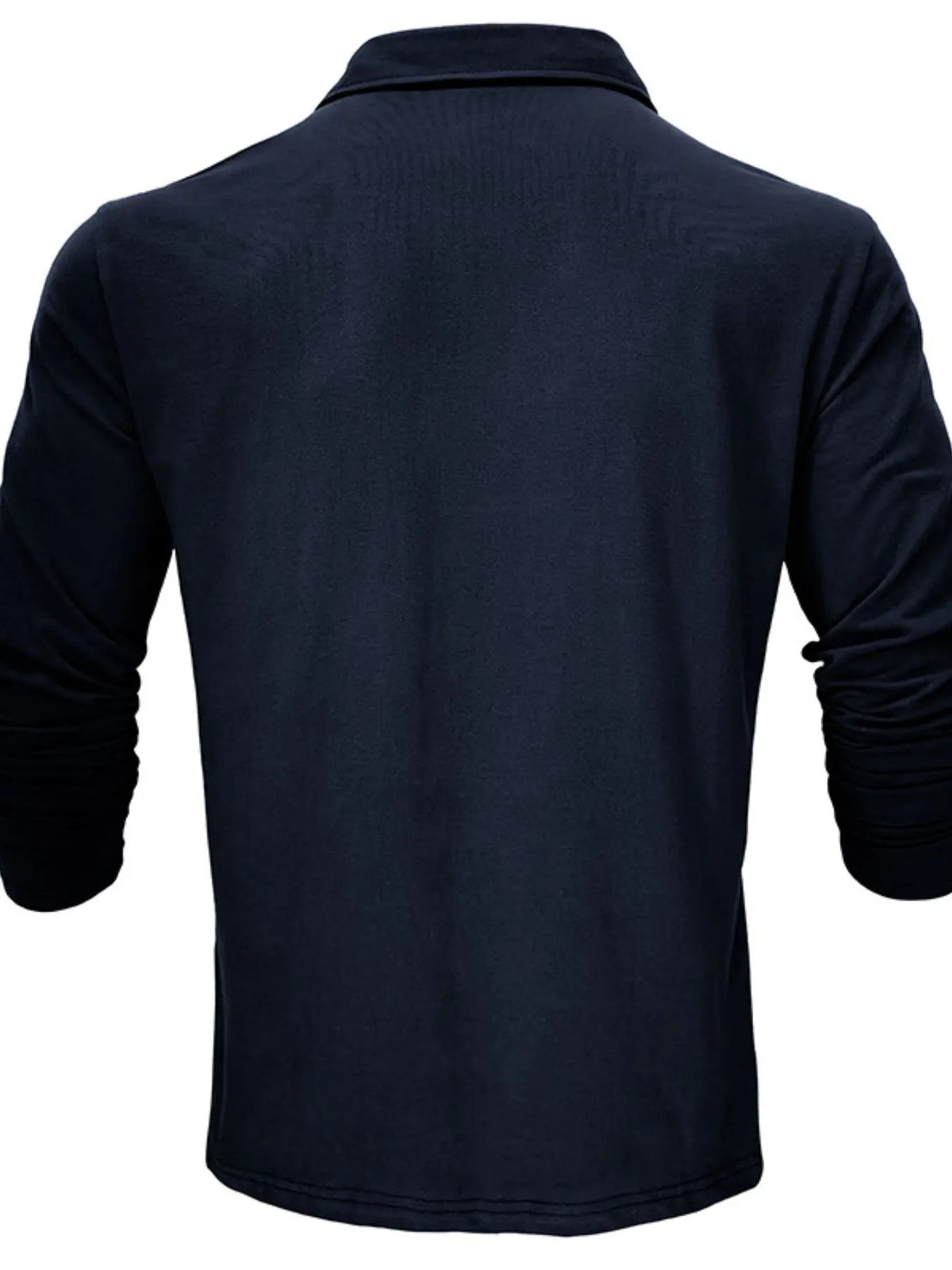 Collared neck long sleeve polo