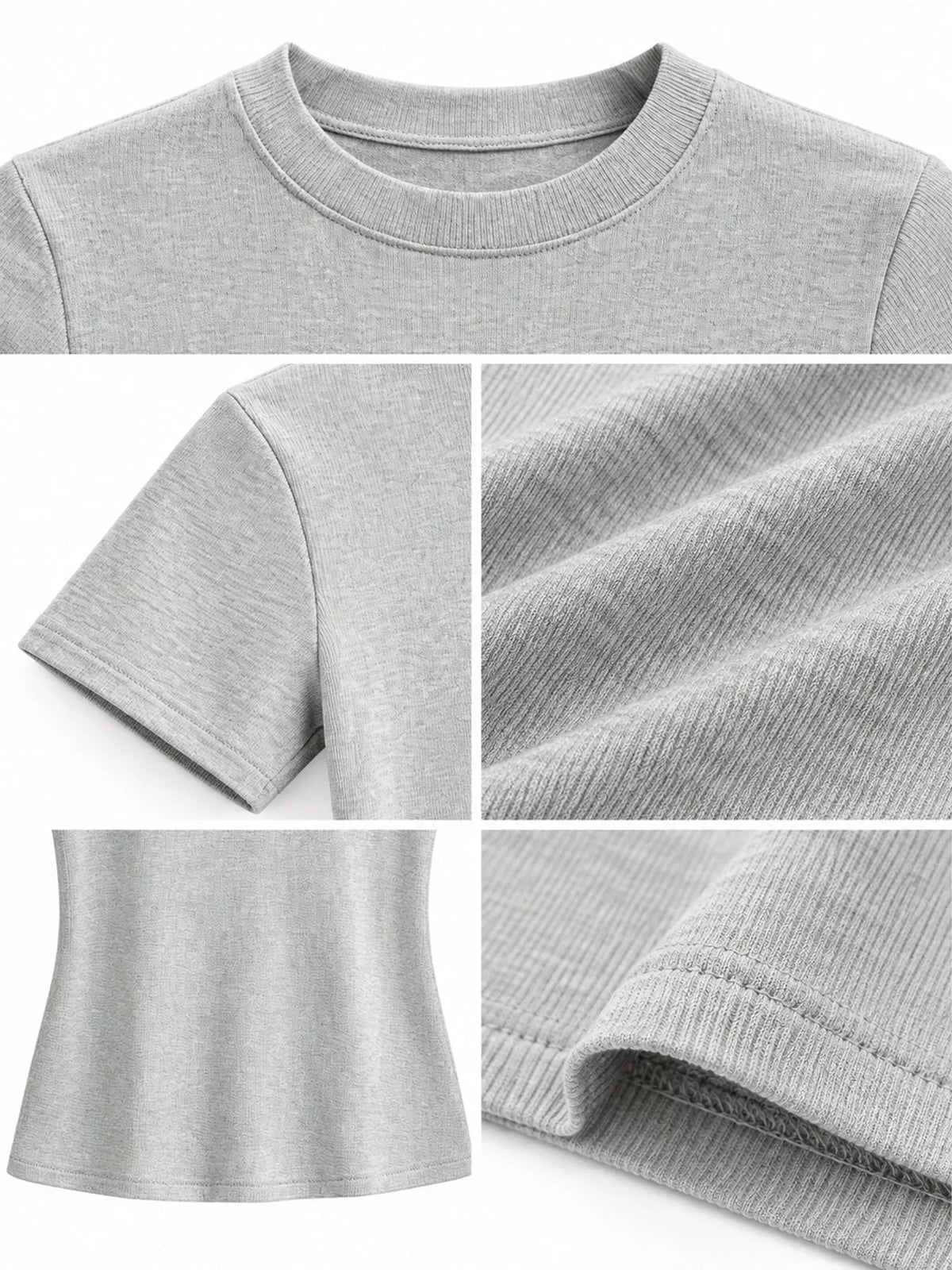 Slim-fit crew neck basic T-shirt