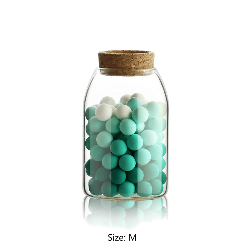 Cork-top glass jars