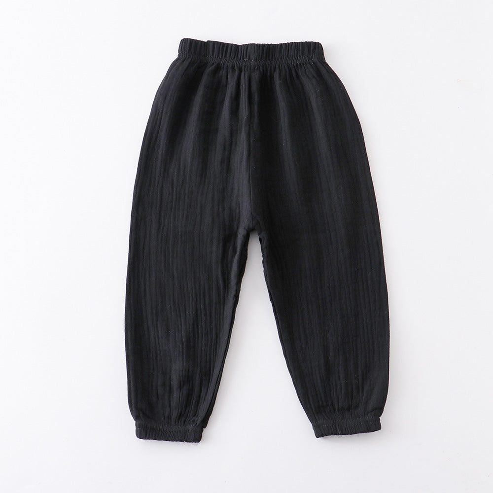 Kids' muslin pull-on pants