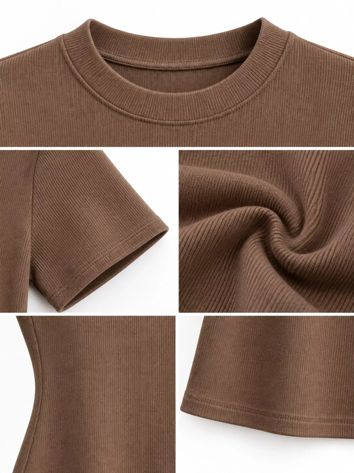 Slim-fit crew neck basic T-shirt