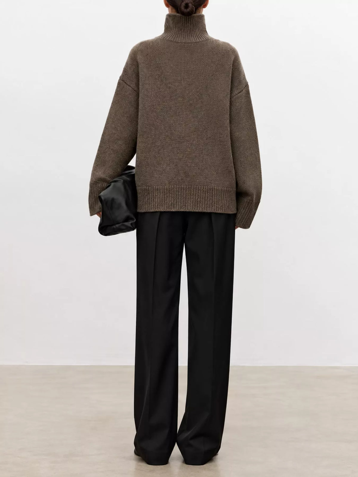 Oversized Turtleneck Wool Sweater