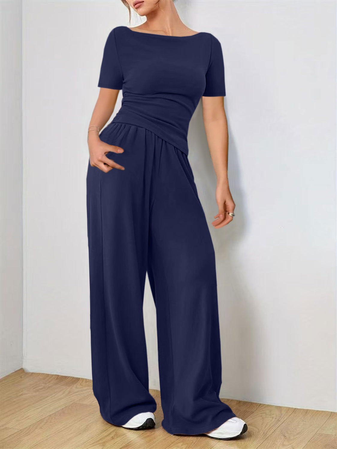 Tee and pants set – dark navy