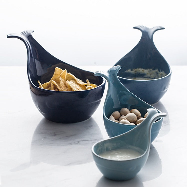 Glazed ceramic dip bowls