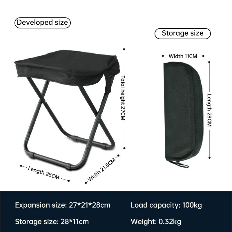 Aluminum alloy outdoor folding stool portable simple camping handbag stool folding seat camping fishing Mazar stool