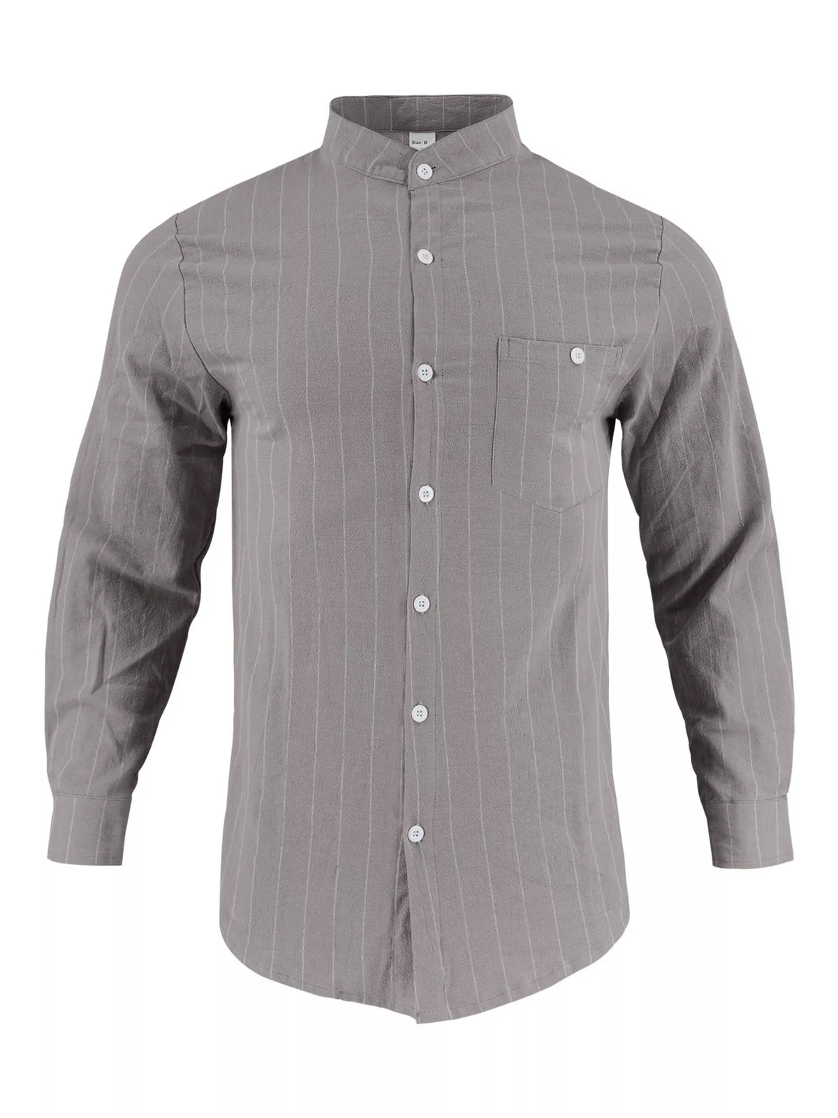 Striped button-up shirt