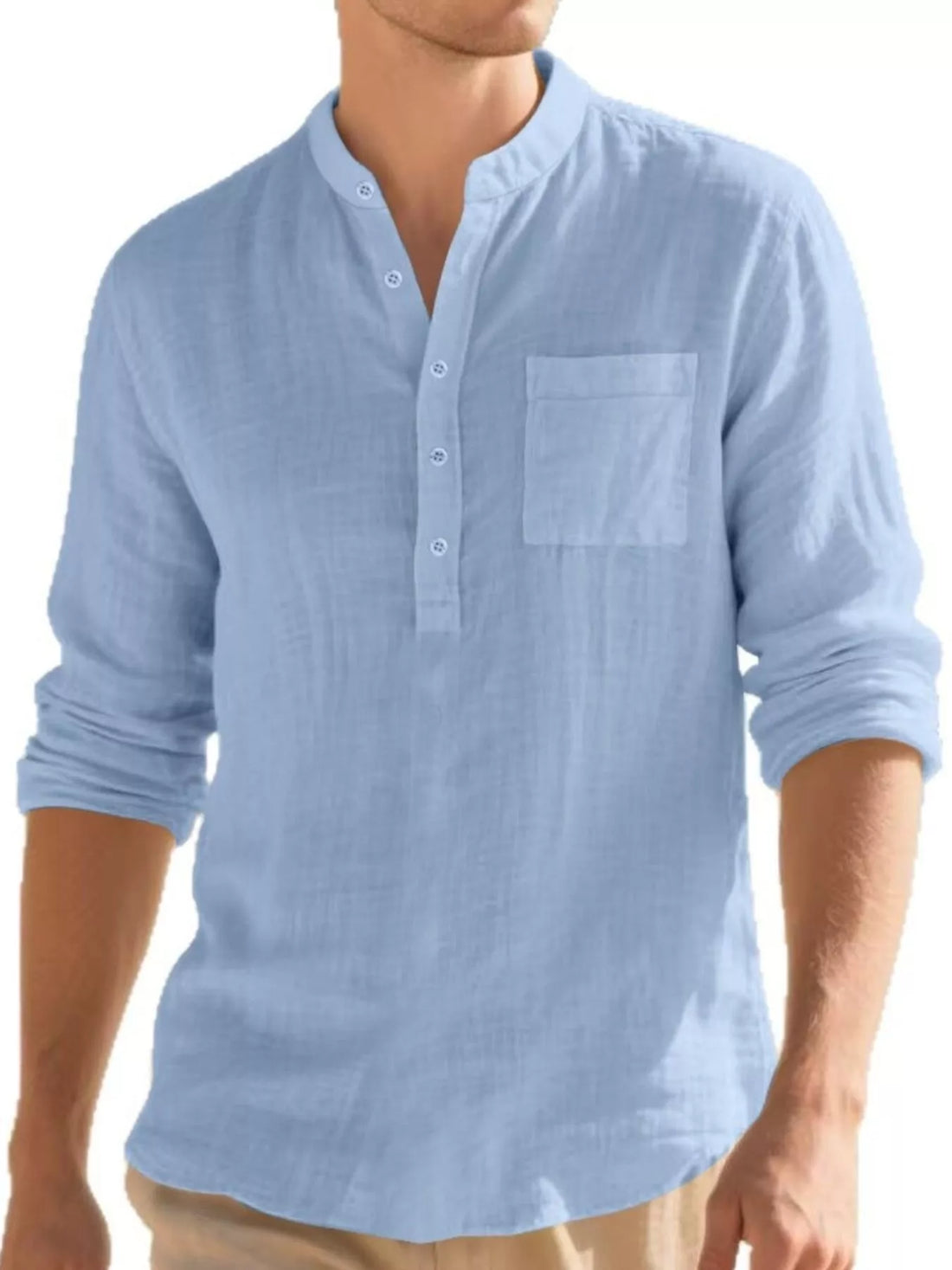 Button Detail Long Sleeve Shirt