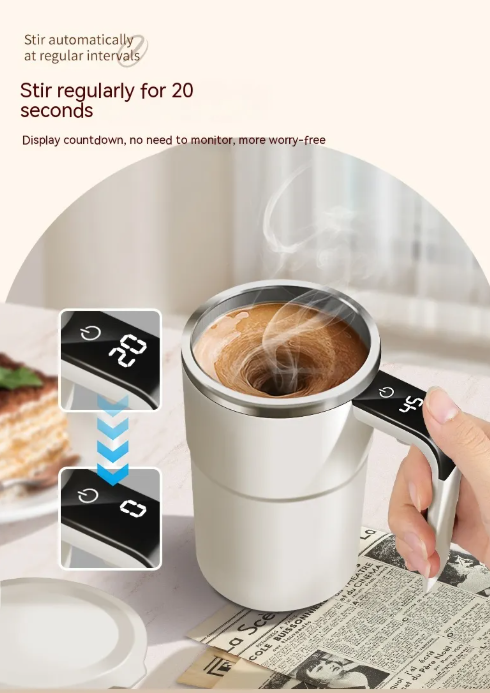 Self-stirring coffee mug