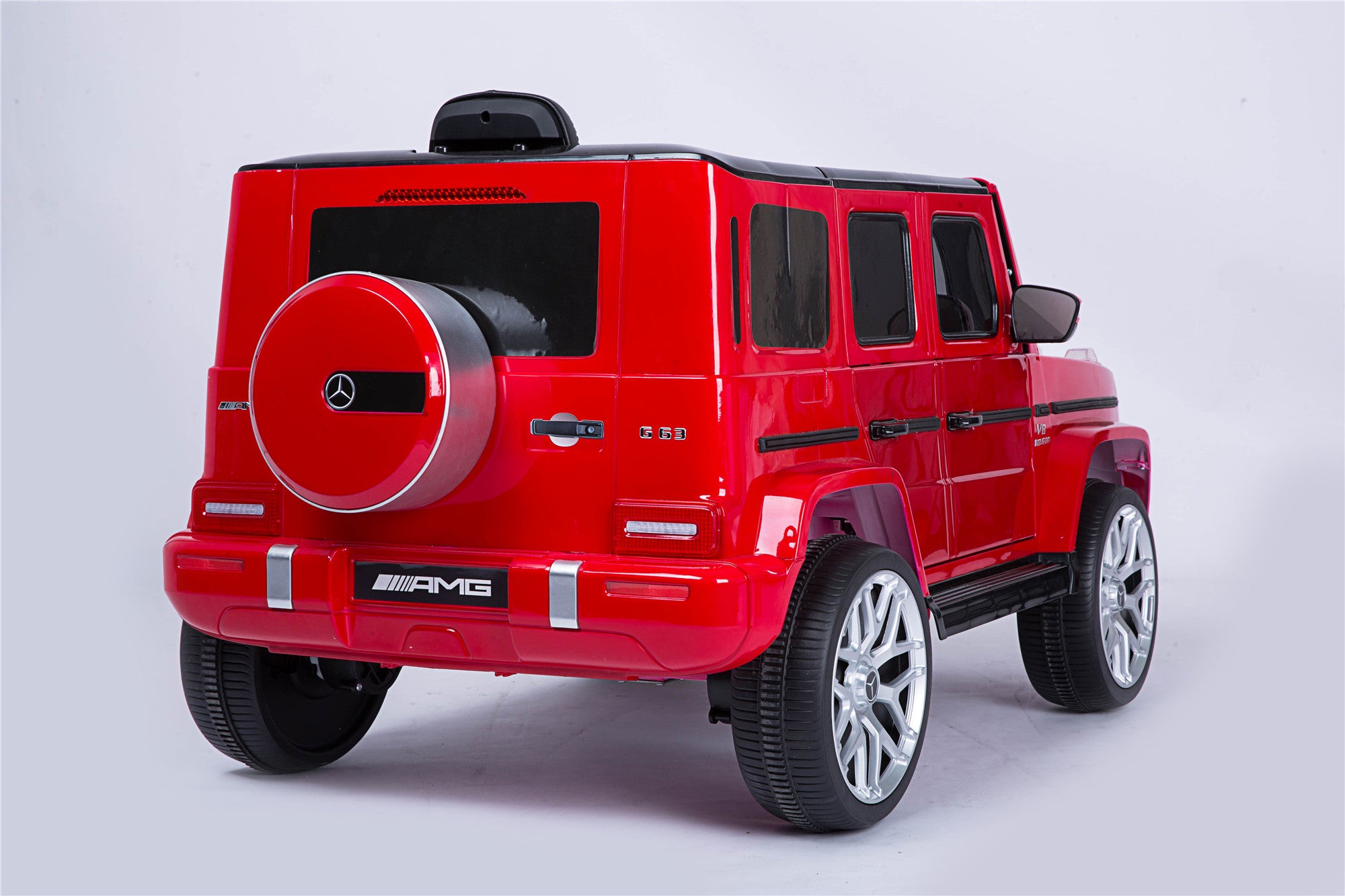 Mercedes Benz G63 Children's Electric Vehicle with Remote Control, 12V Spring Suspension, Safety Lock, and License