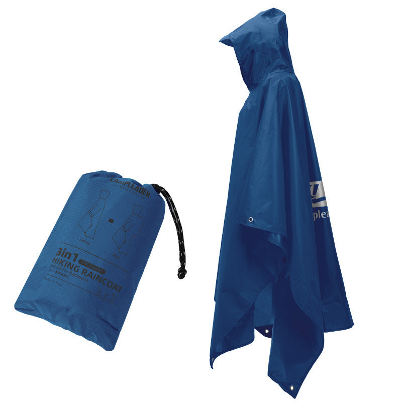 3 - in - 1 Waterproof Rain Poncho for Outdoor Use: Motorcycle, Camping, Hiking & Travel