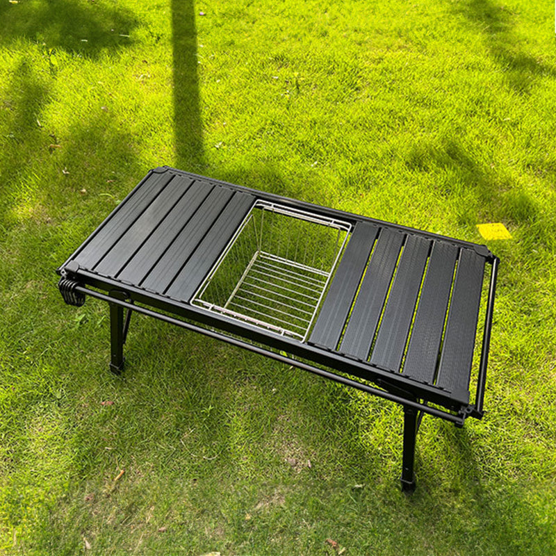 Panier pliable en acier inoxydable IGT : égoutter et laver, accessoire de table de camping idéal. 