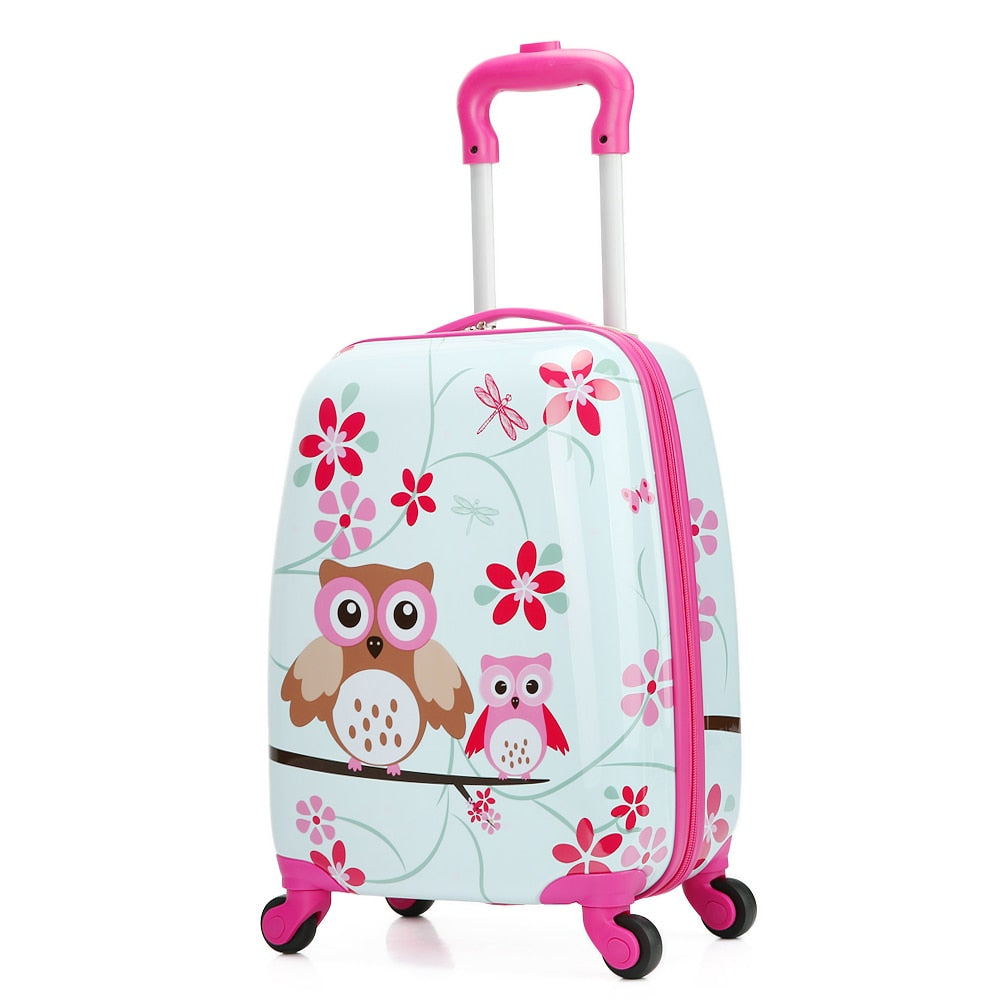 Letrend Cartoon Cute Animal Kids Rolling Luggage Set Spinner Children Suitcases