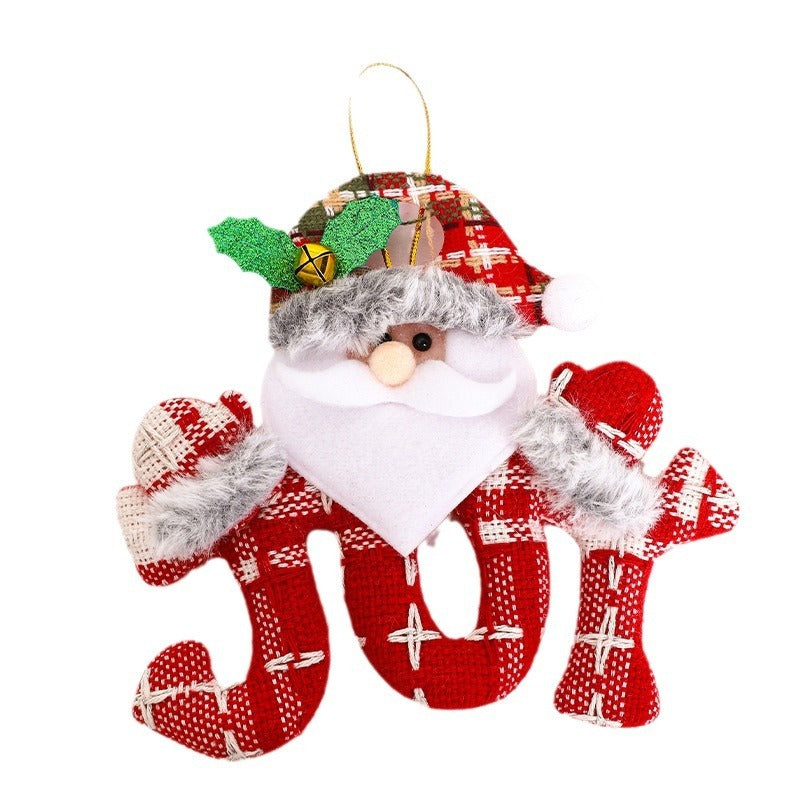 Christmas decorations Christmas tree ornaments elderly people snowmen elk teddy bears hanging decorations