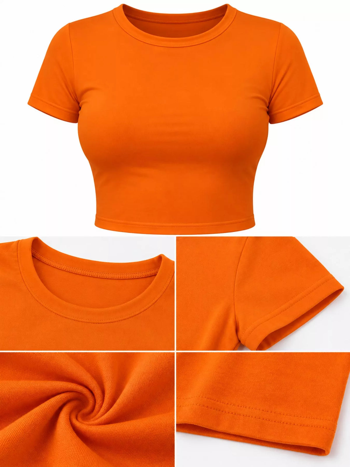 Fitted crew crop tee