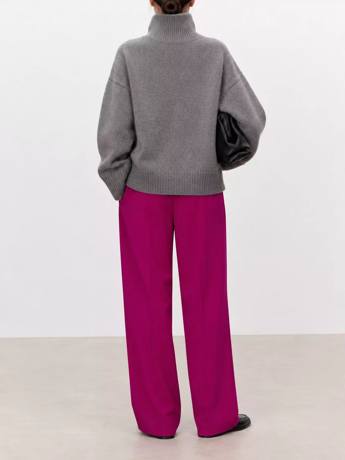Oversized Turtleneck Wool Sweater