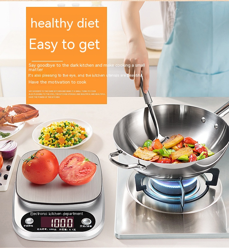 Digital kitchen scale, glass top