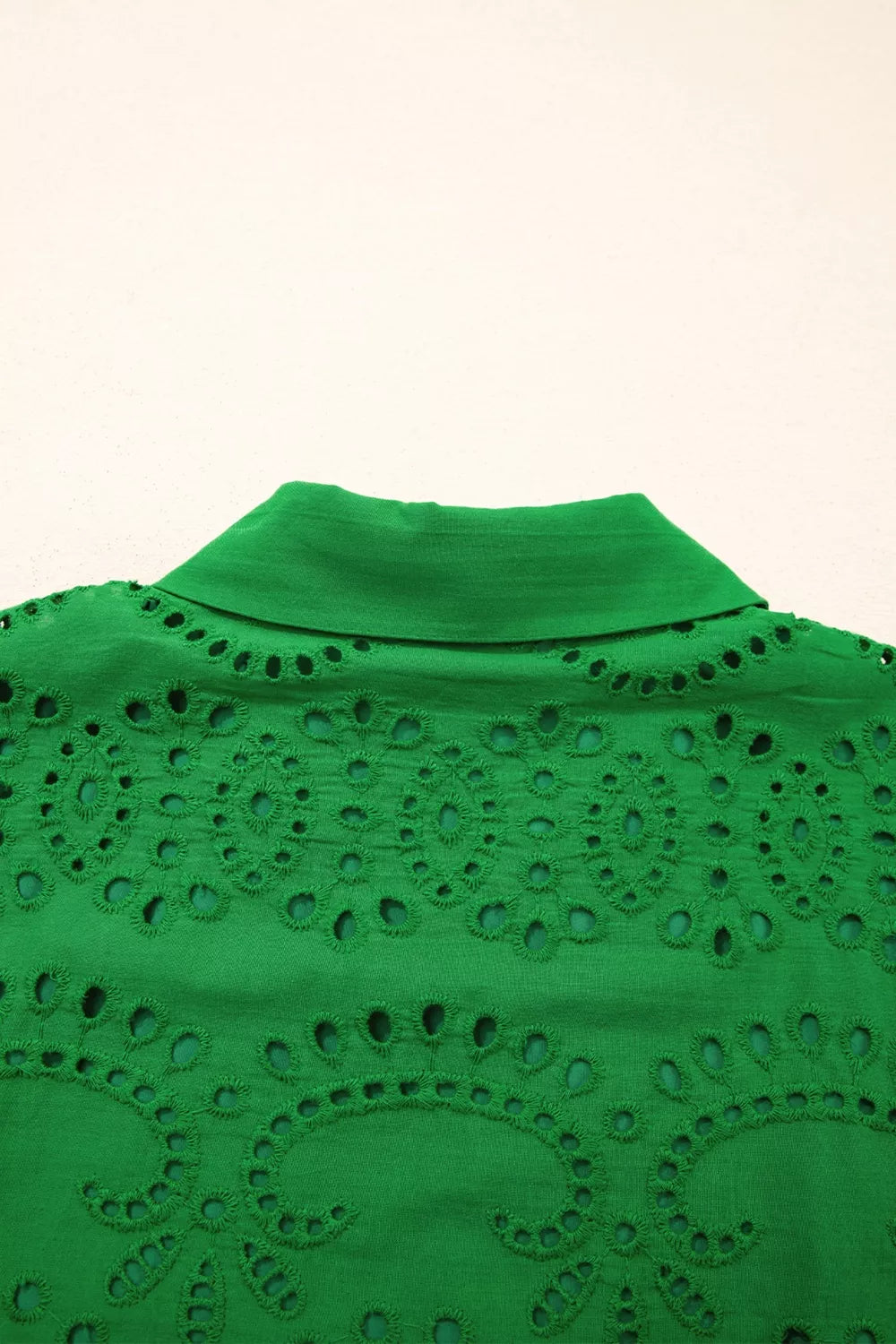 Eyelet collared dress