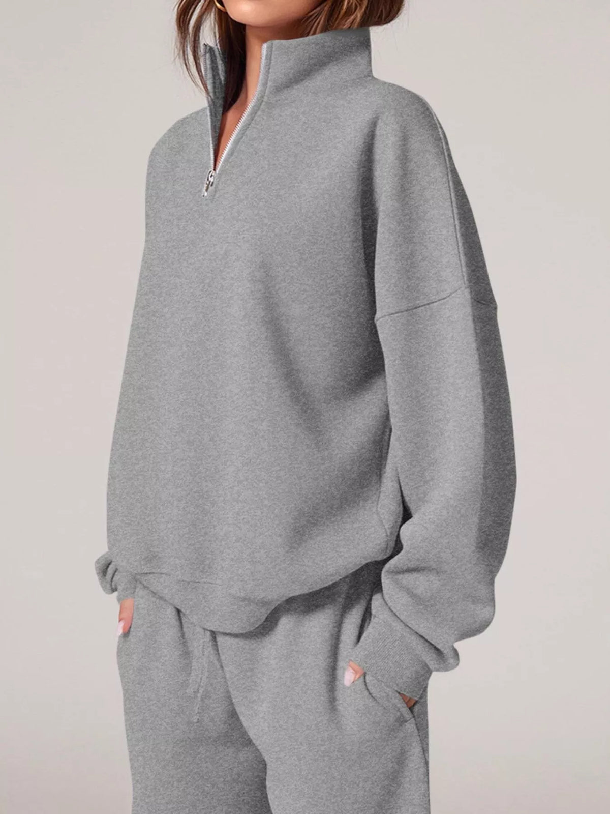 Half-zip sweatshirt set