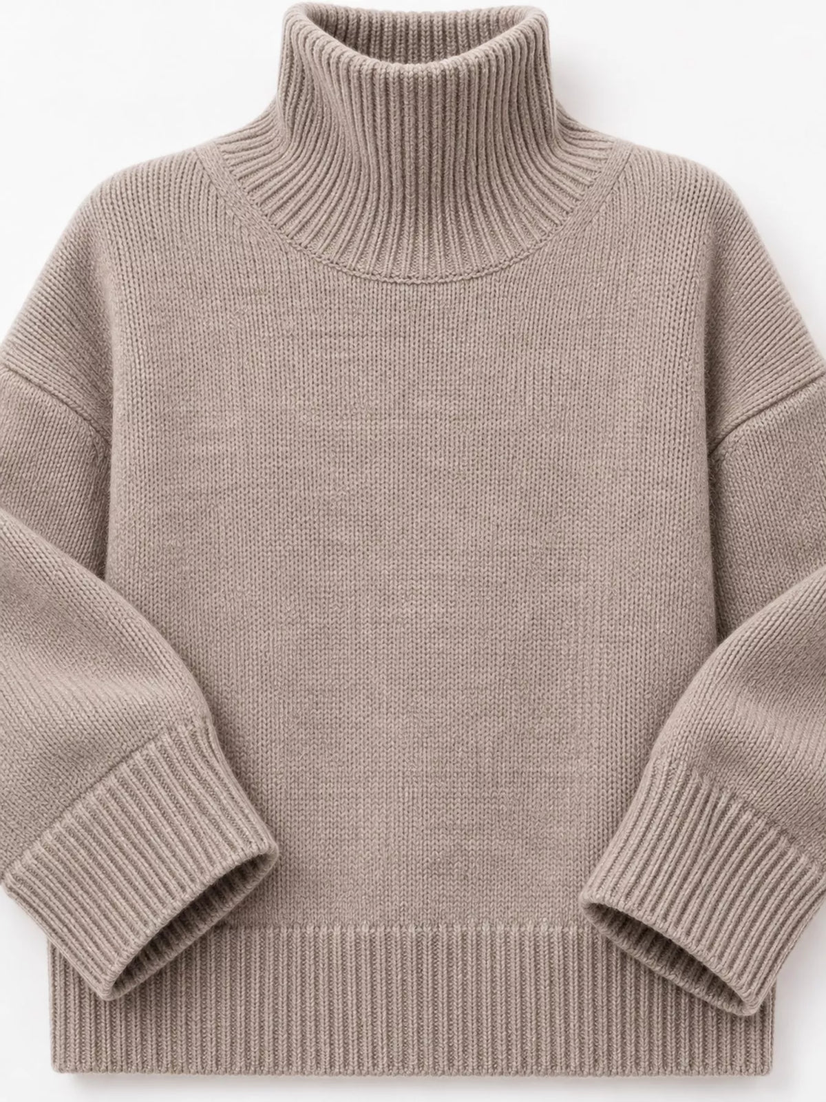 Oversized Turtleneck Wool Sweater