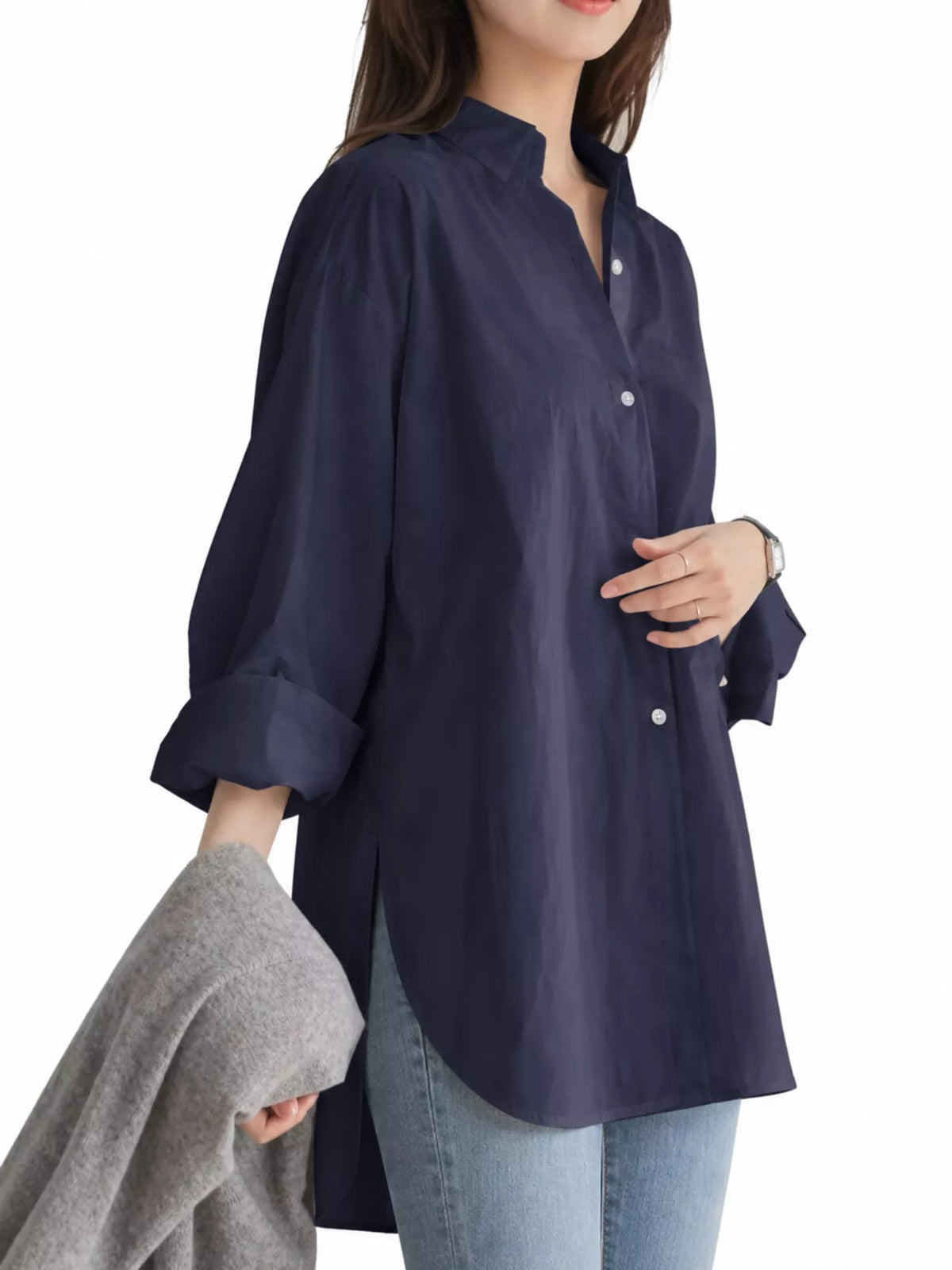 Oversized button-down shirt