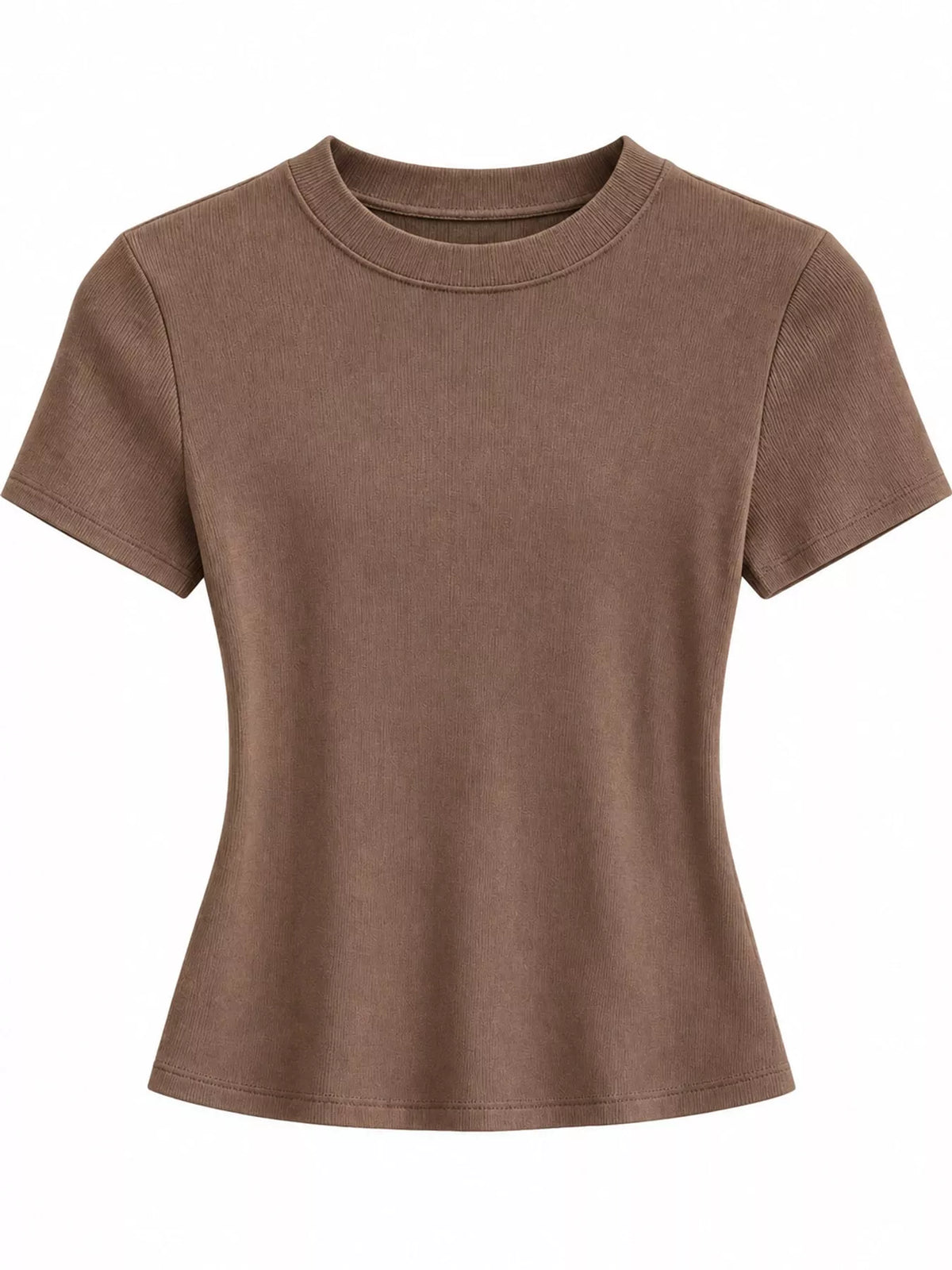 Slim-fit crew neck basic T-shirt