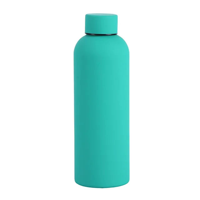 500/750ML Small Mouth Thermos Cup, Outdoor Stainless Steel Bottle, Rubber Paint Sports Kettle, Thickened Double Water Cup