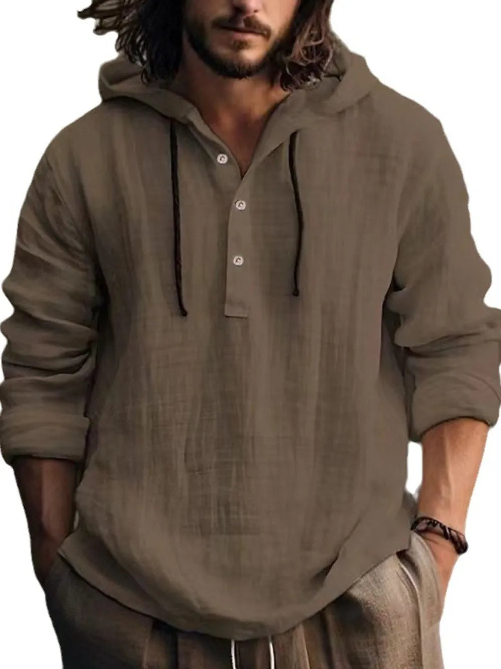 Half-button hoodie