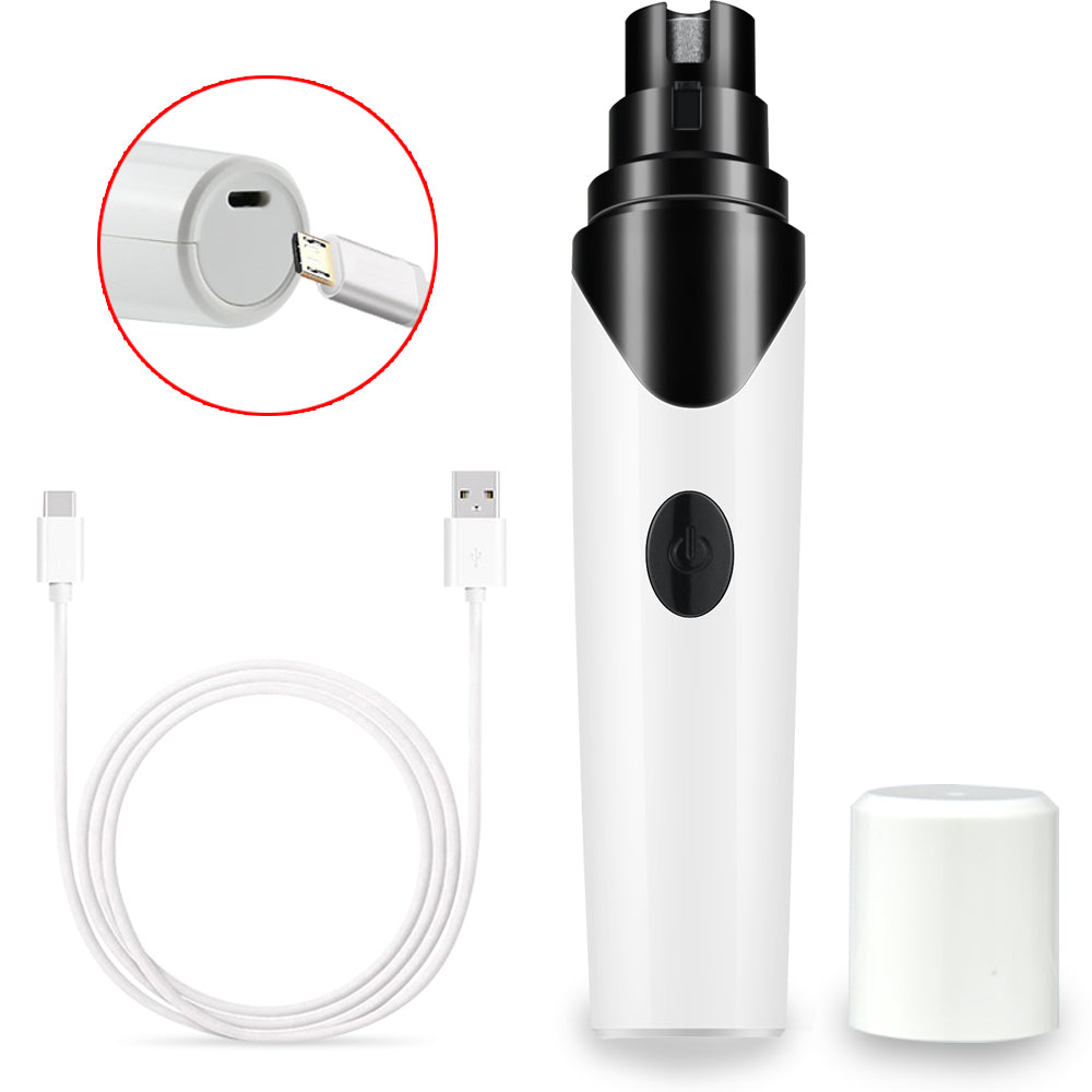 Rechargeable Dog Nail Grinders USB Charging Pet Nail Clippers Quiet Electric Dog Cat Paws Nail Grooming Trimmer Tools