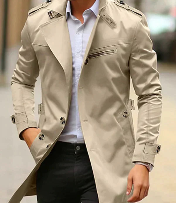 Epaulette cotton trench