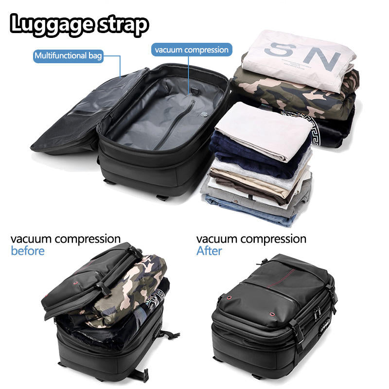 Air Tight Bags Valve Vacuum Compression Backpack system Expandable waterproof bagpack back pack travel laptop bag backpacks