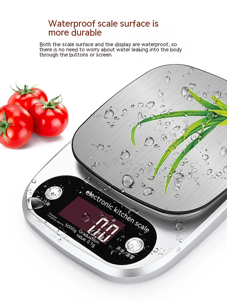 Digital kitchen scale, glass top