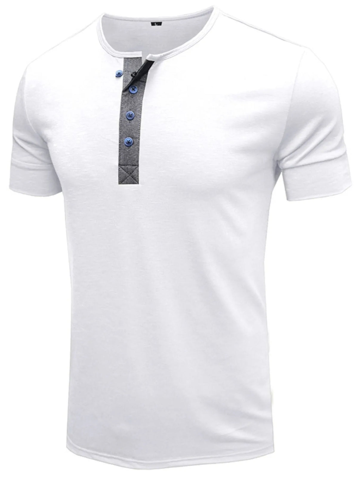 Classic button detail henley polo T-shirt