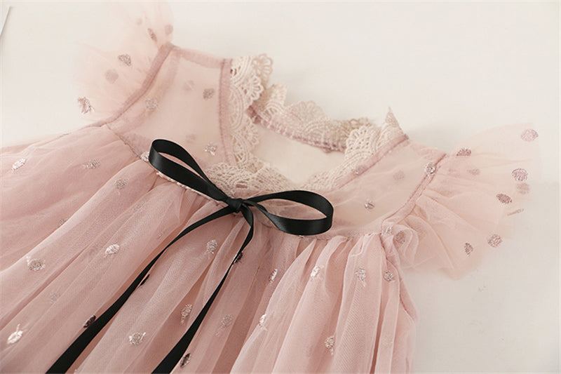 Girls' lace and tulle dress