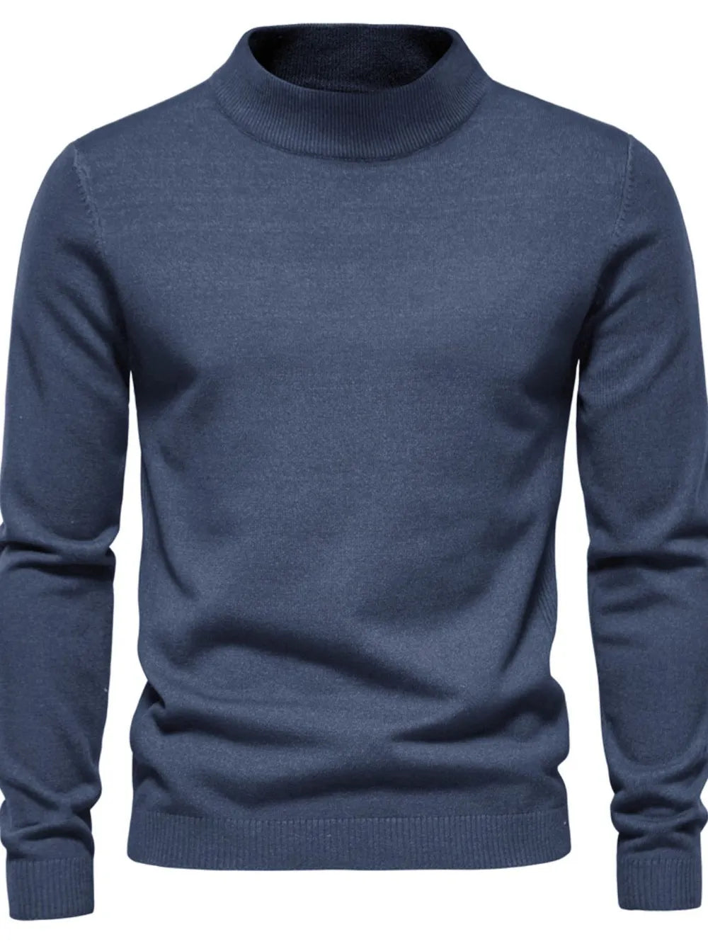 Mock neck long sleeve sweater, Dusty Blue
