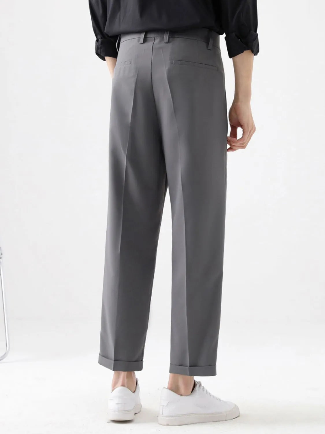 Basic style solid pants