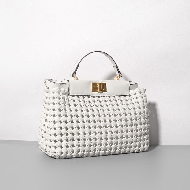 Hollow woven platinum handbag crossbody shoulder bag niche design bags