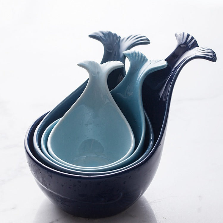 Glazed ceramic dip bowls