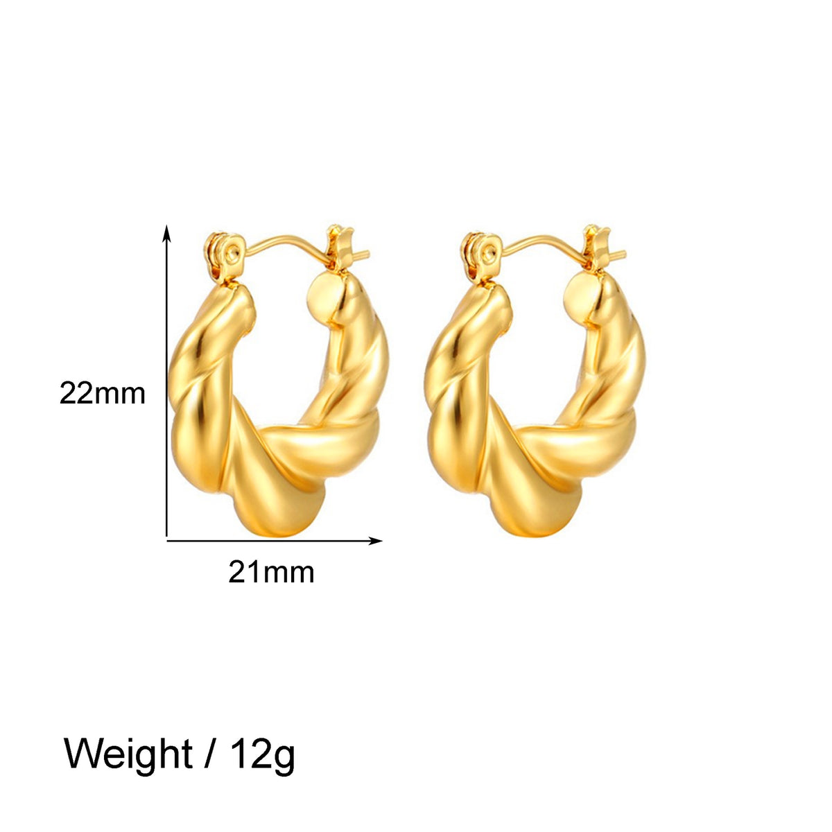 Geometric gold earrings