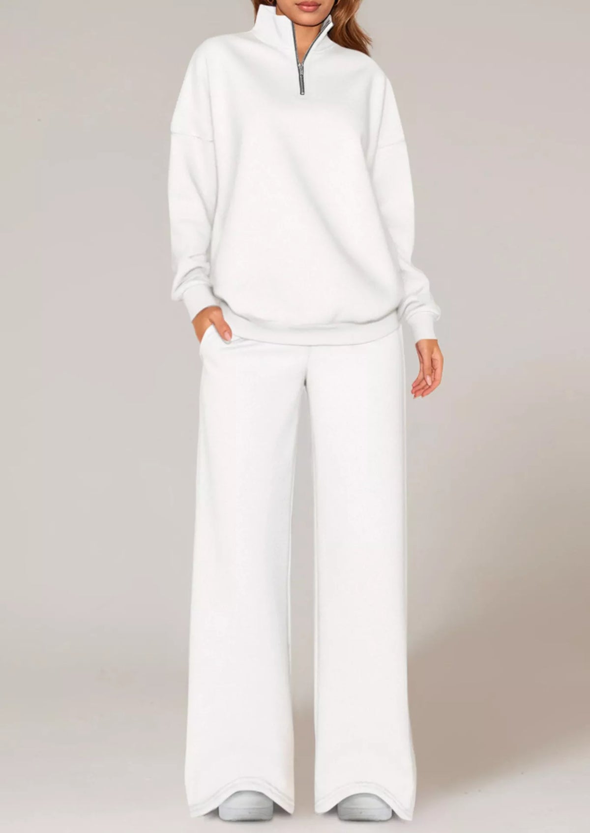 Half-zip sweatshirt set