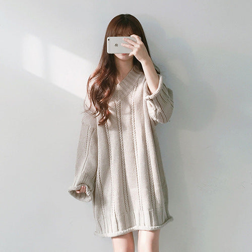 Knit sweater dress