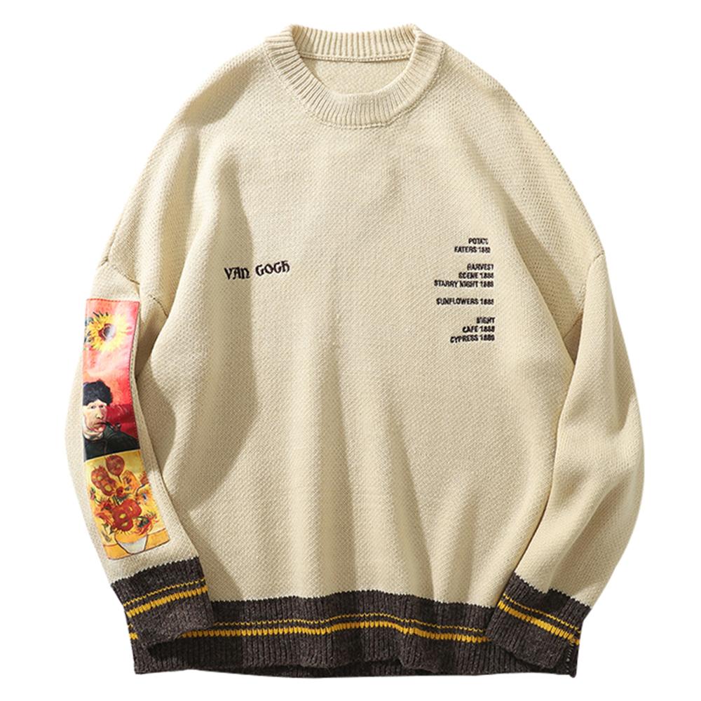 Cream crew-neck knit