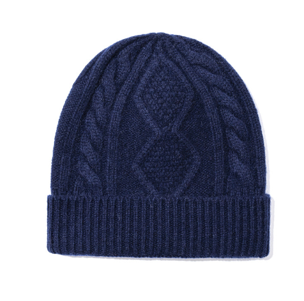 Cable-knit wool beanie