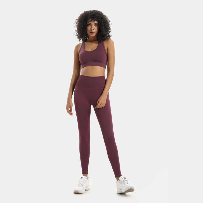 Seamless knit workout set