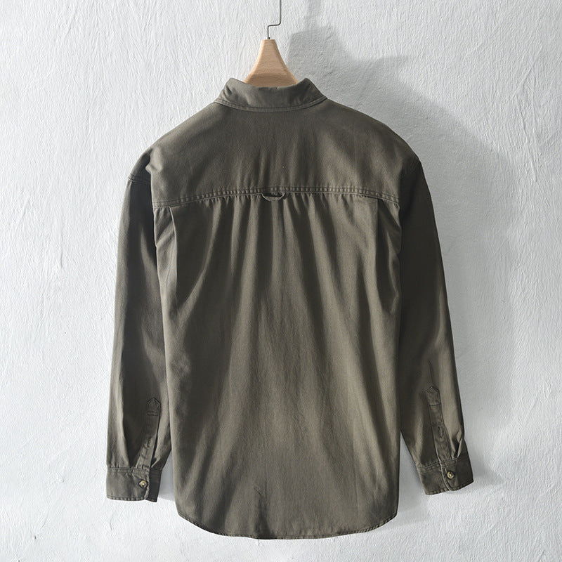 Cotton twill overshirt